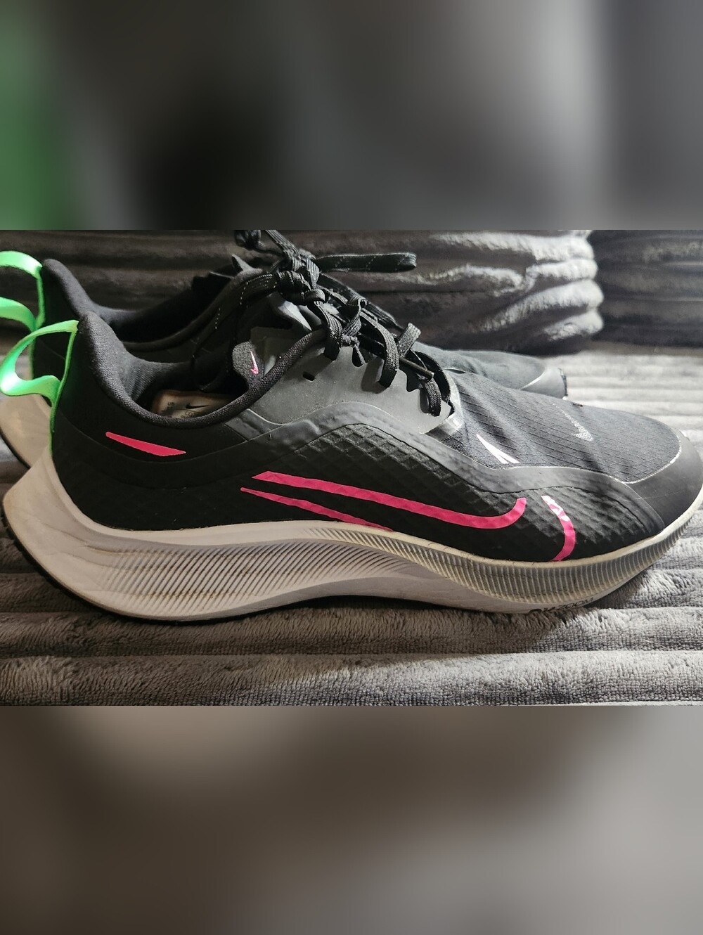 Mens Nike Zoom Pegasus 37 Shield Black Pink Grey CQ7935-003 Run Repel Size 11